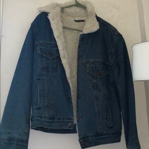 Brandy Melville Jean Fuzzy Jacket